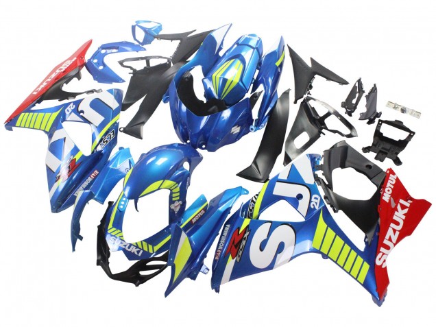2009-2016 Suzuki GSXR 1000 Motorcycle Fairings - Light Blue Green Red Motul Canada Websites