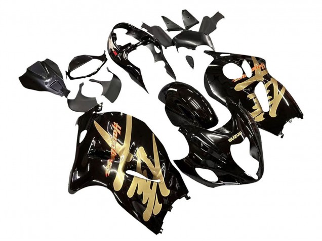 1996-2007 Suzuki GSXR 1300 Hayabusa Motorcycle Fairings - Glossy Black Gold Hayabusa Canada Websites
