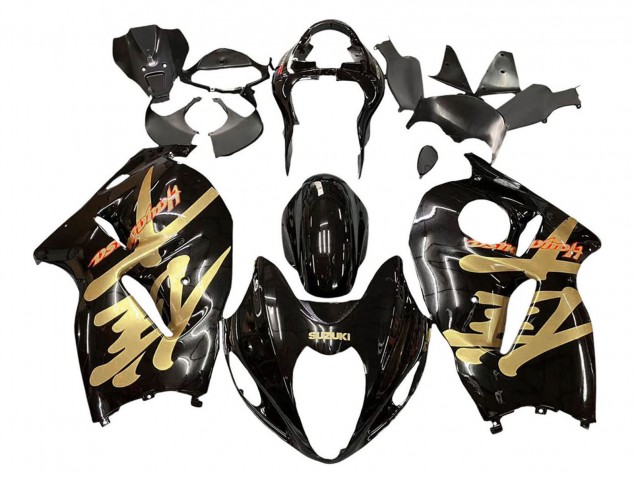 1996-2007 Suzuki GSXR 1300 Hayabusa Motorcycle Fairings - Glossy Black Gold Hayabusa Canada Websites