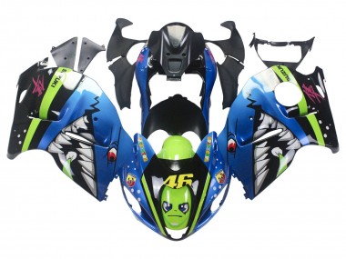 1996-2007 Suzuki GSXR 1300 Hayabusa Motorcycle Fairings - Blue Green Shark 46 Canada Websites