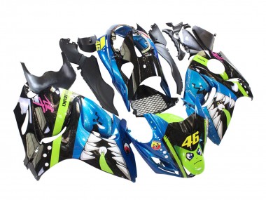 2008-2020 Blue Green Black Shark 46 Suzuki GSXR 1300 Hayabusa Motorcycle Fairings Canada Websites