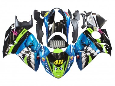 2008-2020 Blue Green Black Shark 46 Suzuki GSXR 1300 Hayabusa Motorcycle Fairings Canada Websites