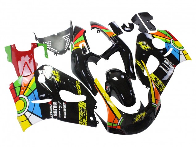 1996-2000 Suzuki GSXR 600 / GSXR 750 Motorcycle Fairings - Black Multicolor 27 Canada Websites