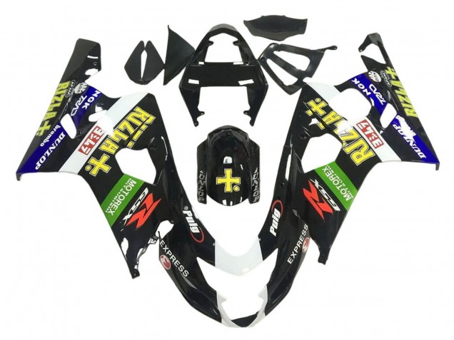 2001-2003 Suzuki GSXR 600 / GSXR 750 Motorcycle Fairings - Glossy Black Green White Yellow Rizla Canada Websites
