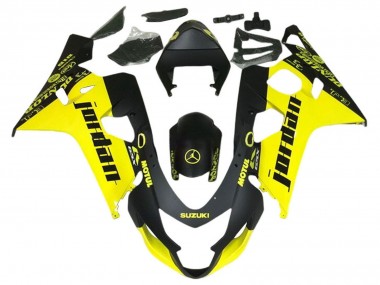 2004-2005 Suzuki GSXR 600 / GSXR 750 Motorcycle Fairings - Black Yellow Jordan Canada Websites