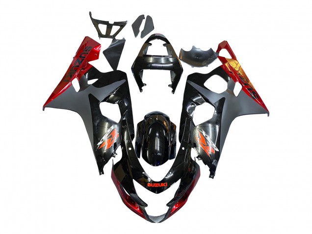 2004-2005 Suzuki GSXR 600 / GSXR 750 Motorcycle Fairings - Black Grey Red Canada Websites