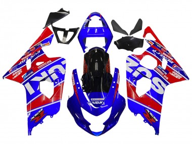 2004-2005 Suzuki GSXR 600 / GSXR 750 Motorcycle Fairings - Blue Red Black Motul Dunlop Canada Websites