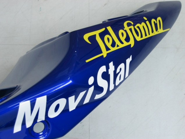 2004-2005 Suzuki GSXR 600 / GSXR 750 Motorcycle Fairings - Blue White Yellow Green Telefonica Motul MoviStar Canada Websites