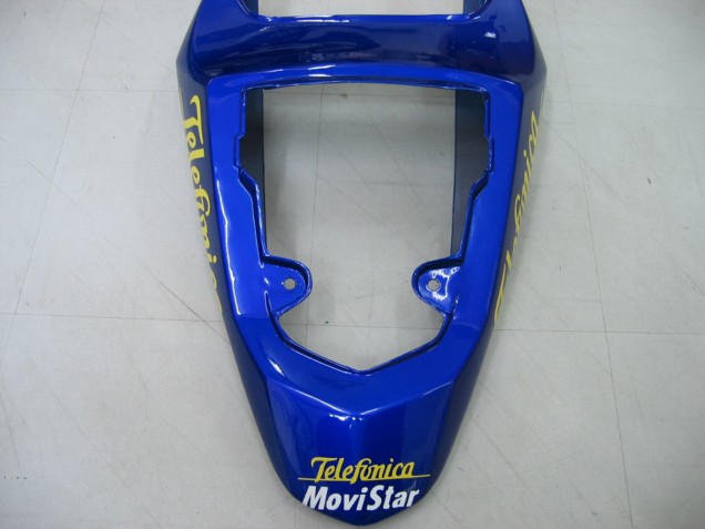 2004-2005 Suzuki GSXR 600 / GSXR 750 Motorcycle Fairings - Blue White Yellow Green Telefonica Motul MoviStar Canada Websites