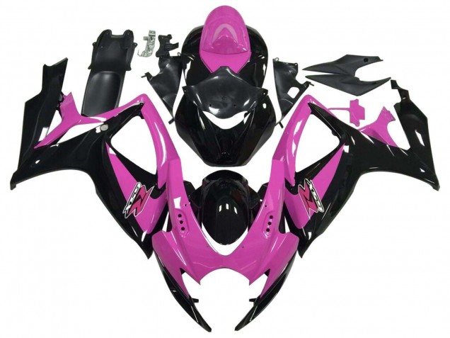 2006-2007 Suzuki GSXR 600 / GSXR 750 Motorcycle Fairing - Pink Glossy Black Canada Websites