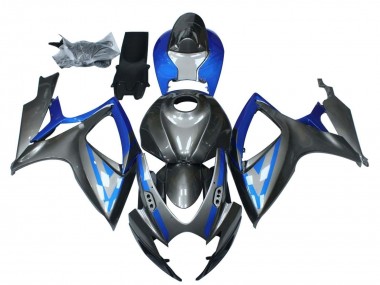 2006-2007 Suzuki GSXR 600 / GSXR 750 Motorcycle Fairings - Blue Grey Black Canada Websites