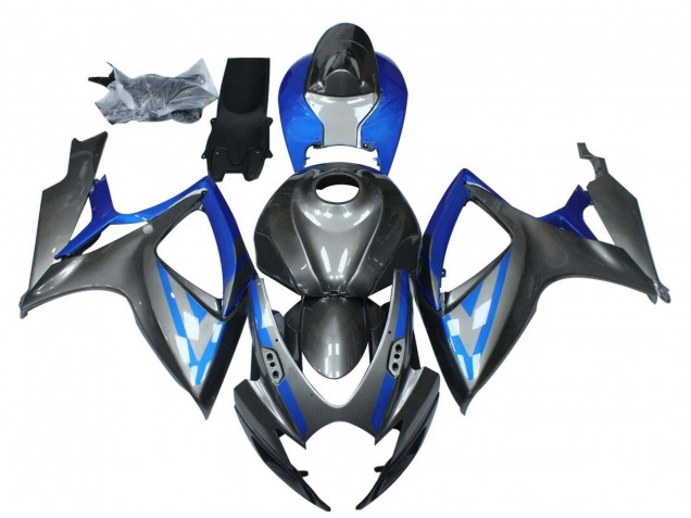 2006-2007 Suzuki GSXR 600 / GSXR 750 Motorcycle Fairings - Blue Grey Black Canada Websites