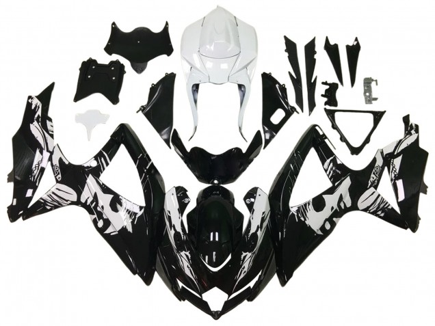 2006-2007 Suzuki GSXR 600 / GSXR 750 Motorcycle Fairings - Glossy Black White Canada Websites