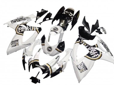 2006-2007 Suzuki GSXR 600 / GSXR 750 Motorcycle Fairings - White Black Lucky Strike Motul Canada Websites