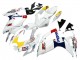 2006-2007 Suzuki GSXR 600 / GSXR 750 Motorcycle Fairings - White Red Yellow Motul Canada Websites