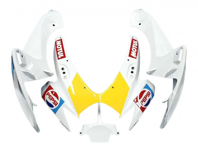 2006-2007 Suzuki GSXR 600 / GSXR 750 Motorcycle Fairings - White Red Yellow Motul Canada Websites