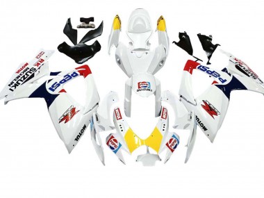 2006-2007 Suzuki GSXR 600 / GSXR 750 Motorcycle Fairings - White Red Yellow Motul Canada Websites