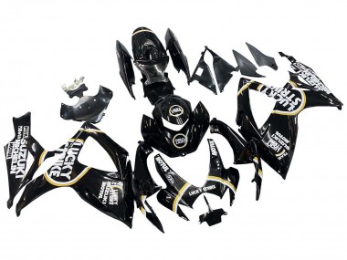 2006-2007 Suzuki GSXR 600 / GSXR 750 Motorcycle Fairings - Glossy Black White Motul Lucky Strike Canada Websites