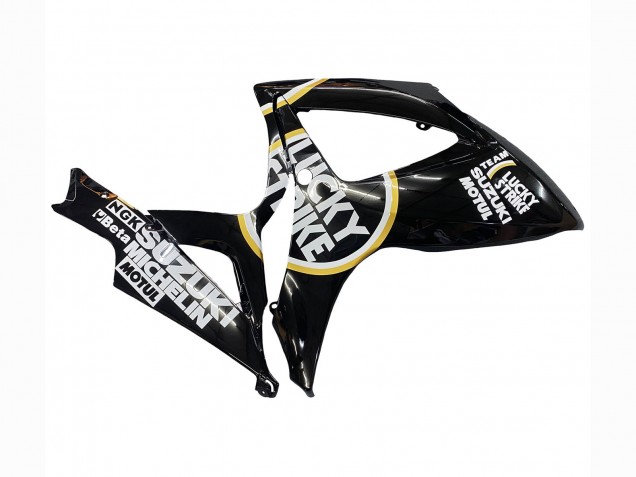 2006-2007 Suzuki GSXR 600 / GSXR 750 Motorcycle Fairings - Glossy Black White Motul Lucky Strike Canada Websites