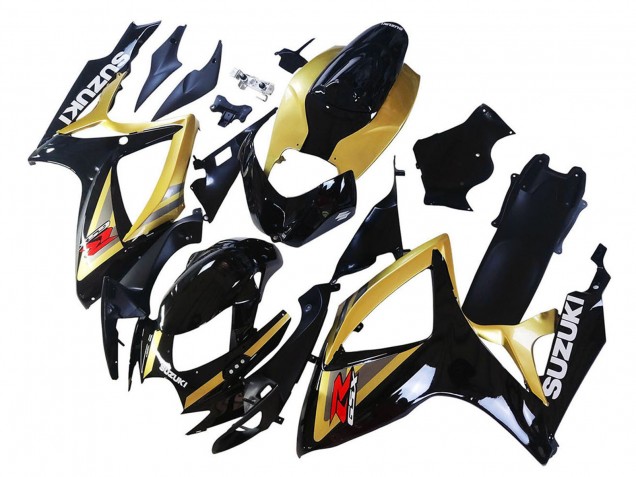 2006-2007 Suzuki GSXR 600 / GSXR 750 Motorcycle Fairings - Gold Glossy Black Red Canada Websites