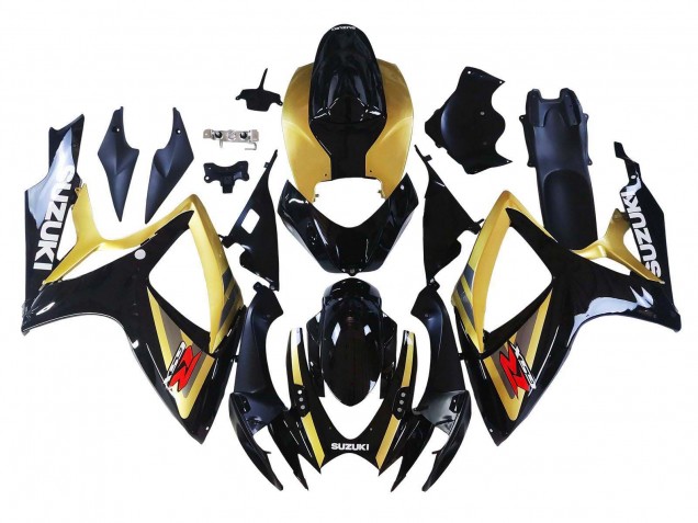 2006-2007 Suzuki GSXR 600 / GSXR 750 Motorcycle Fairings - Gold Glossy Black Red Canada Websites