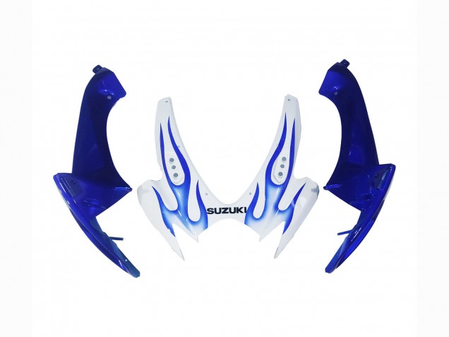 2006-2007 Suzuki GSXR 600 / GSXR 750 Motorcycle Fairings - White Blue Flame Canada Websites