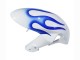 2006-2007 Suzuki GSXR 600 / GSXR 750 Motorcycle Fairings - White Blue Flame Canada Websites