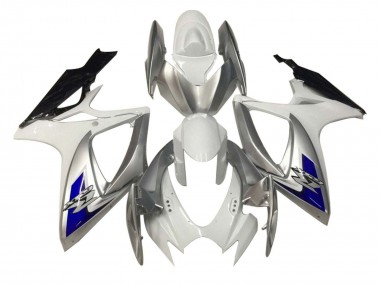 2006-2007 Suzuki GSXR 600 / GSXR 750 Motorcycle Fairings - White Silver Blue Black Canada Websites