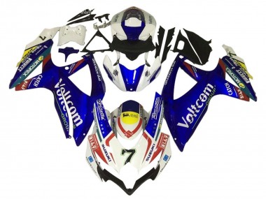 2006-2007 Suzuki GSXR 600 / GSXR 750 Motorcycle Fairings - White Blue Yellow Red Voltcom Canada Websites