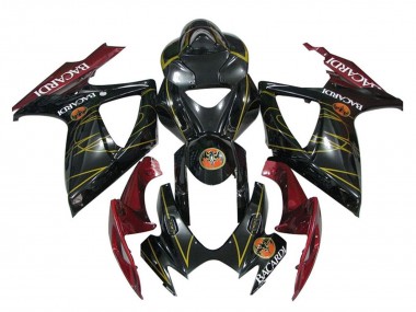 2006-2007 Suzuki GSXR 600 / GSXR 750 Motorcycle Fairings - Glossy Black Red Gold Canada Websites