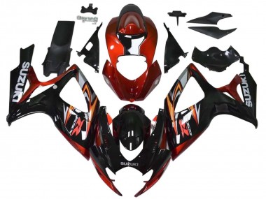 2006-2007 Suzuki GSXR 600 / GSXR 750 Motorcycle Fairings - Red Glossy Black Orange Canada Websites
