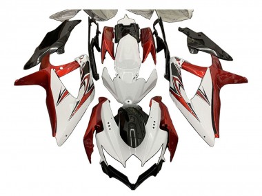 2008-2010 Suzuki GSXR 600 / GSXR 750 Motorcycle Fairings - White Orange Glossy Black Canada Websites