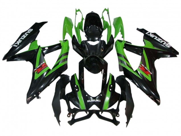 2008-2010 Suzuki GSXR 600 / GSXR 750 Motorcycle Fairings - Green Glossy Black Canada Websites
