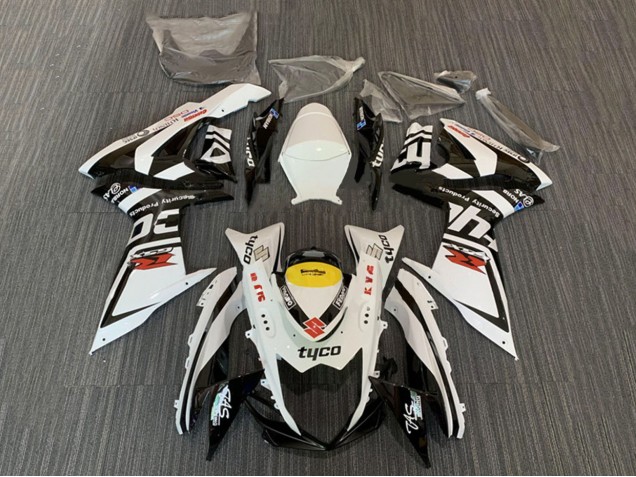 2008-2010 Suzuki GSXR 600 / GSXR 750 Motorcycle Fairings - White Yellow Black Tyco Canada Websites