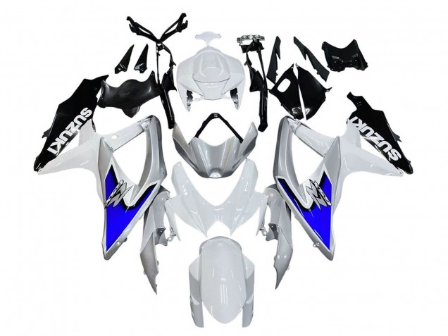 2008-2010 Suzuki GSXR 600 / GSXR 750 Motorcycle Fairings - White Silver Blue Black Canada Websites
