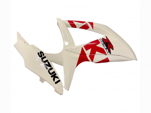 2008-2010 Suzuki GSXR 600 / GSXR 750 Motorcycle Fairings - Cream White Red Black Canada Websites