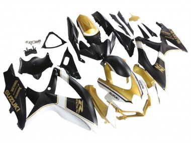 2008-2010 Suzuki GSXR 600 / GSXR 750 Motorcycle Fairings - Matte Black White Gold Canada Websites