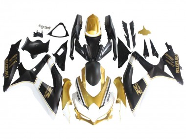 2008-2010 Suzuki GSXR 600 / GSXR 750 Motorcycle Fairings - Matte Black White Gold Canada Websites