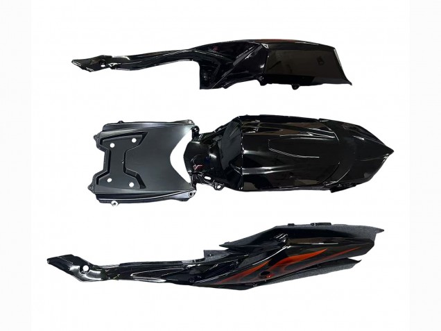 2008-2010 Suzuki GSXR 600 / GSXR 750 Motorcycle Fairings - Glossy Black Orange Flame Canada Websites