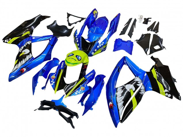 2008-2010 Suzuki GSXR 600 / GSXR 750 Motorcycle Fairings - Blue Fluorescent Green Shark Canada Websites