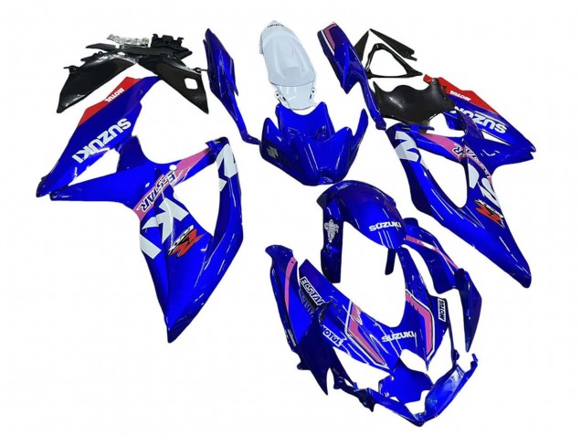 2008-2010 Suzuki GSXR 600 / GSXR 750 Motorcycle Fairings - White Blue Pink Ecstar Motul Canada Websites