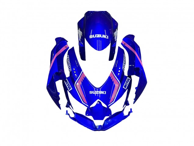 2008-2010 Suzuki GSXR 600 / GSXR 750 Motorcycle Fairings - White Blue Pink Ecstar Motul Canada Websites