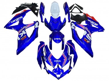 2008-2010 Suzuki GSXR 600 / GSXR 750 Motorcycle Fairings - White Blue Pink Ecstar Motul Canada Websites