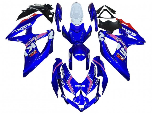 2008-2010 Suzuki GSXR 600 / GSXR 750 Motorcycle Fairings - White Blue Pink Ecstar Motul Canada Websites