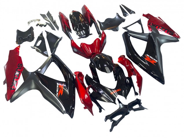 2008-2010 Suzuki GSXR 600 / GSXR 750 Motorcycle Fairing - Red Glossy Black Canada Websites