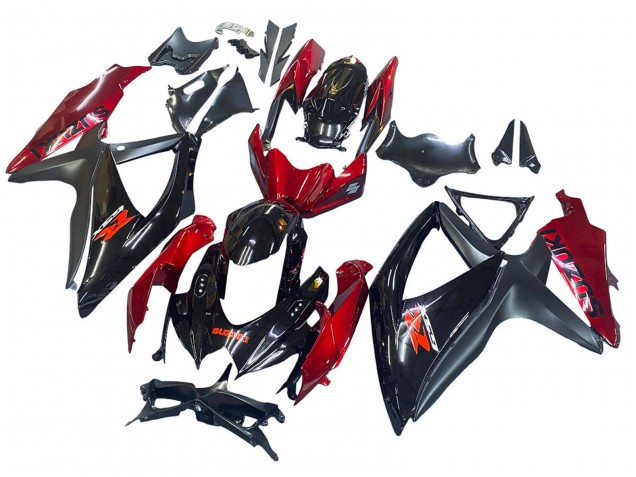2008-2010 Suzuki GSXR 600 / GSXR 750 Motorcycle Fairing - Red Glossy Black Canada Websites