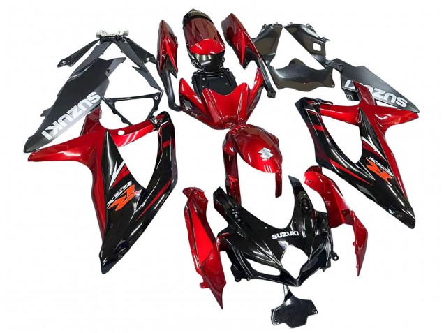 2008-2010 Suzuki GSXR 600 / GSXR 750 Motorcycle Fairings - Red Glossy Black Canada Websites