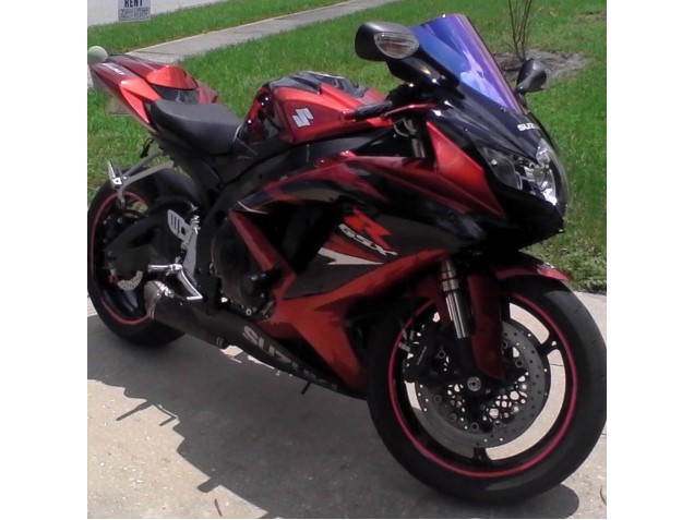 2008-2010 Suzuki GSXR 600 / GSXR 750 Motorcycle Fairings - Red Glossy Black Canada Websites