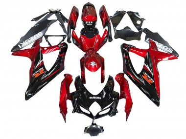 2008-2010 Suzuki GSXR 600 / GSXR 750 Motorcycle Fairings - Red Glossy Black Canada Websites