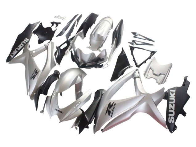 2008-2010 Suzuki GSXR 600 / GSXR 750 Motorcycle Fairings - Silver Matte Black Canada Websites